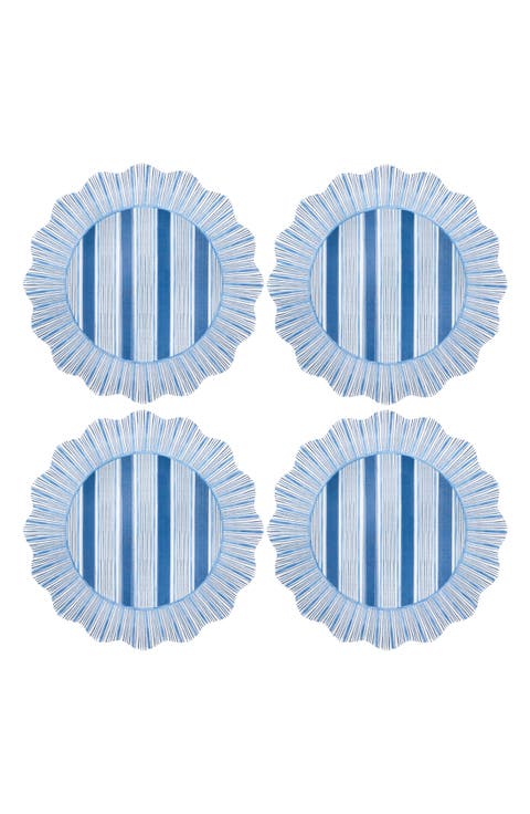 Cabana Set of 4 Melamine Dinner Plates