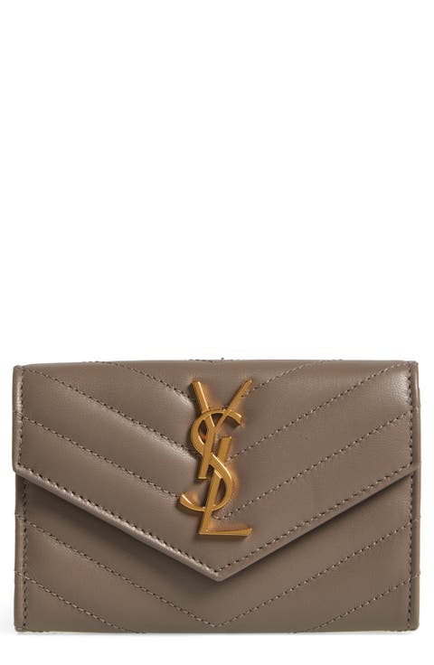 Small Matelassé Leather Envelope Wallet