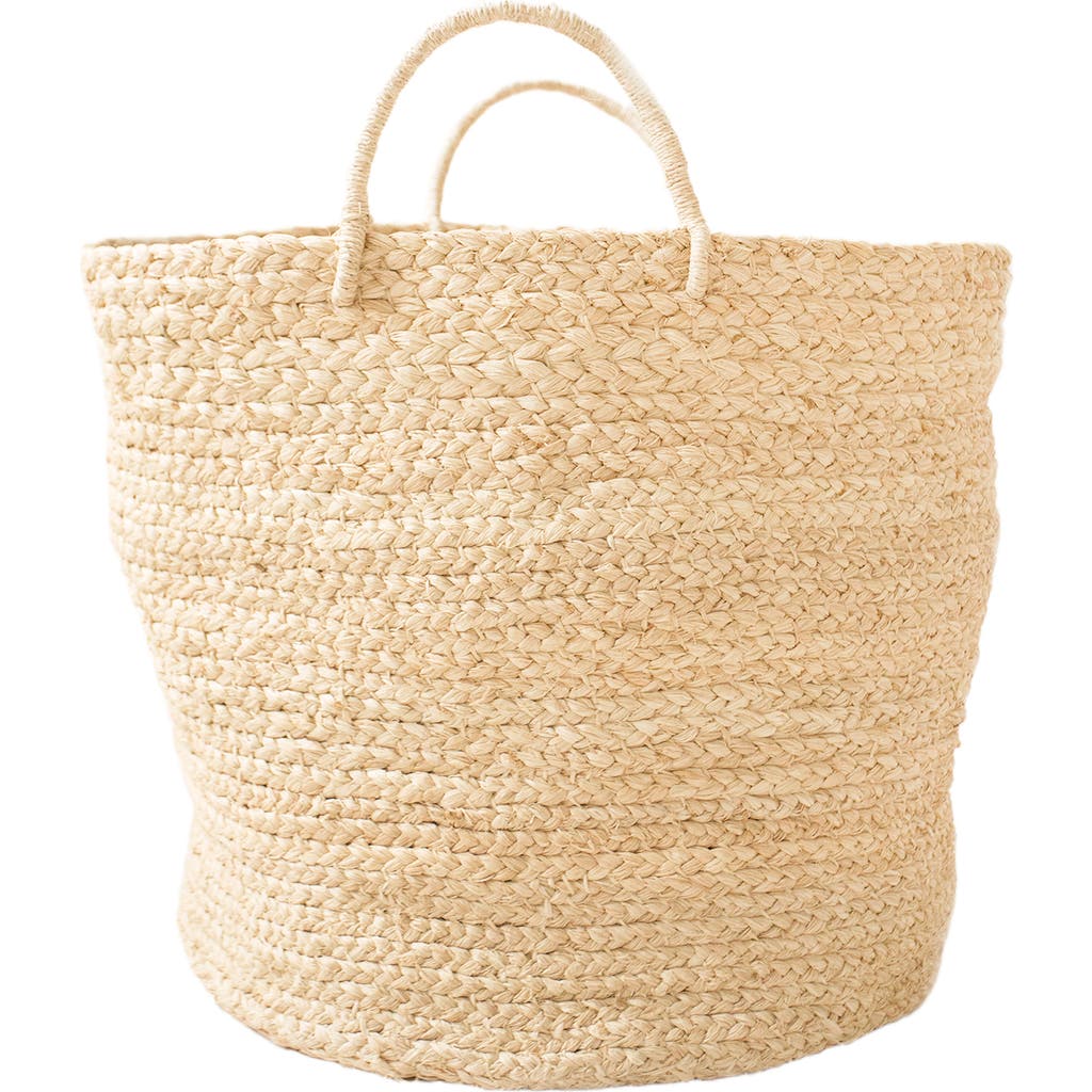 indego africa Medium Braided Raffia Basket Natural at Nordstrom