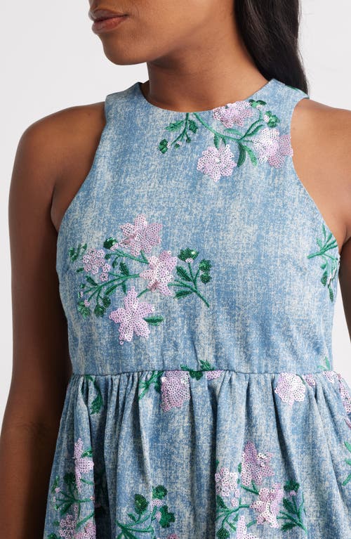 Sister Jane Azul Sequin Minidress In Blue