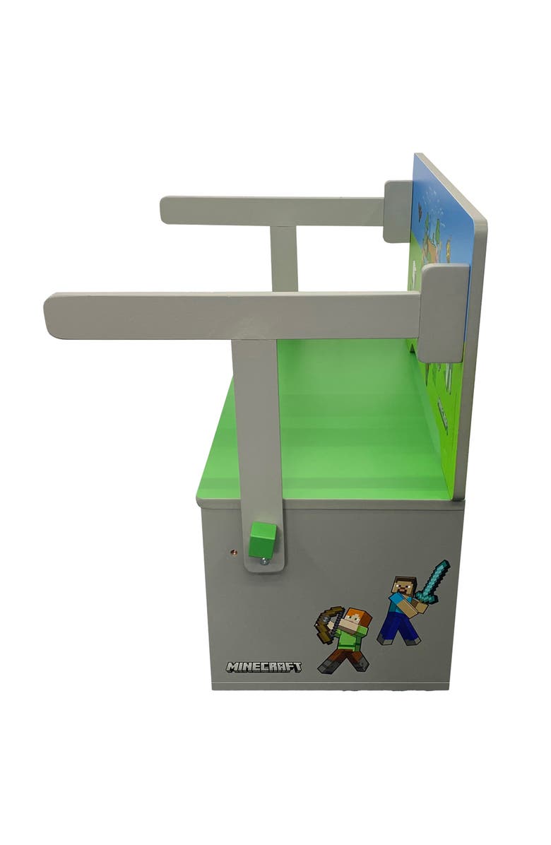 MINECRAFT 2In1 Bench & Table Wooden Seating Converts To Play Desk, Alternate, color, Multicolored