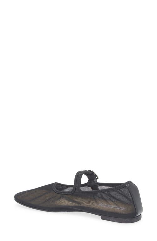 Sandy Liang Mesh Mary Jane Flat In Black