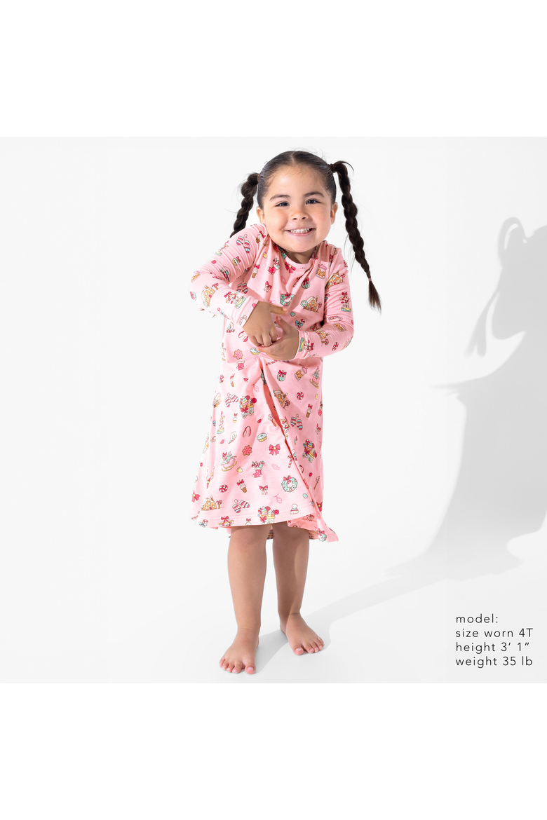 Kids' Candy Cane Lane Long Sleeve Dress, Alternate, color, Candy Cane Lane
