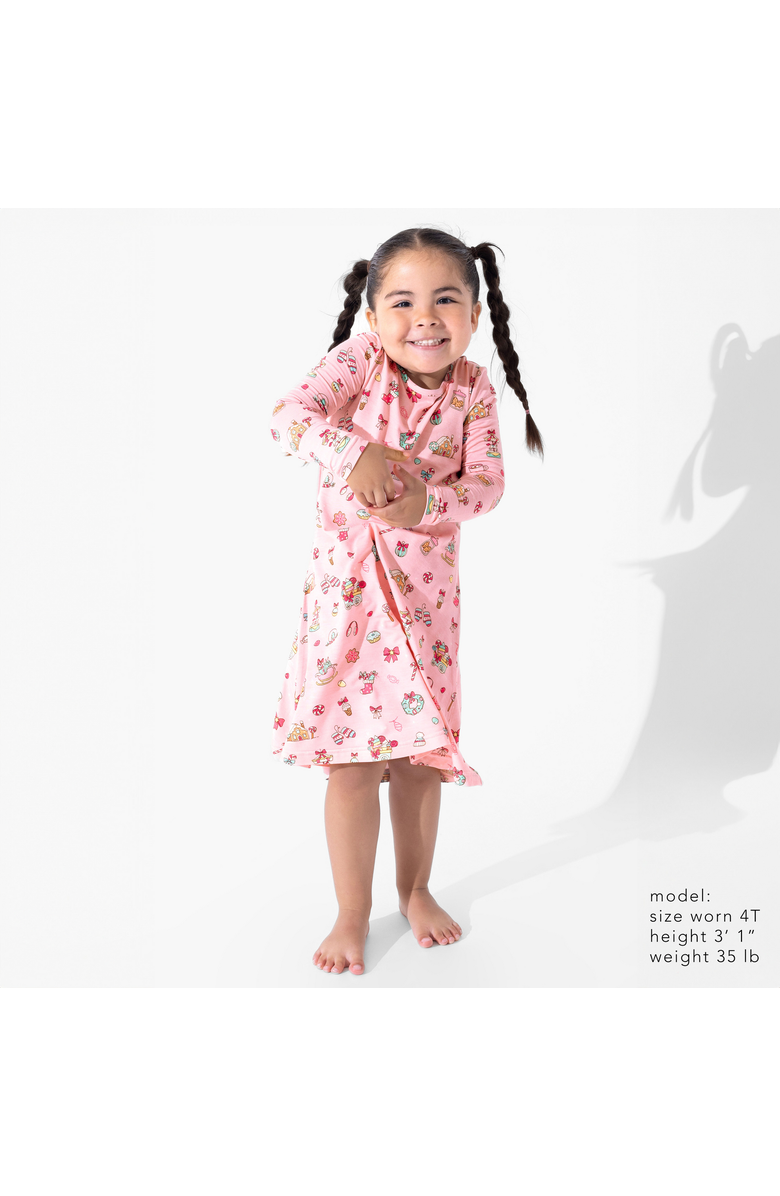 Bellabu Bear Kids' Candy Cane Lane Long Sleeve Dress, Alternate, color, Candy Cane Lane