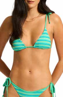 Seafolly Laser Cutout Triangle Bikini Top