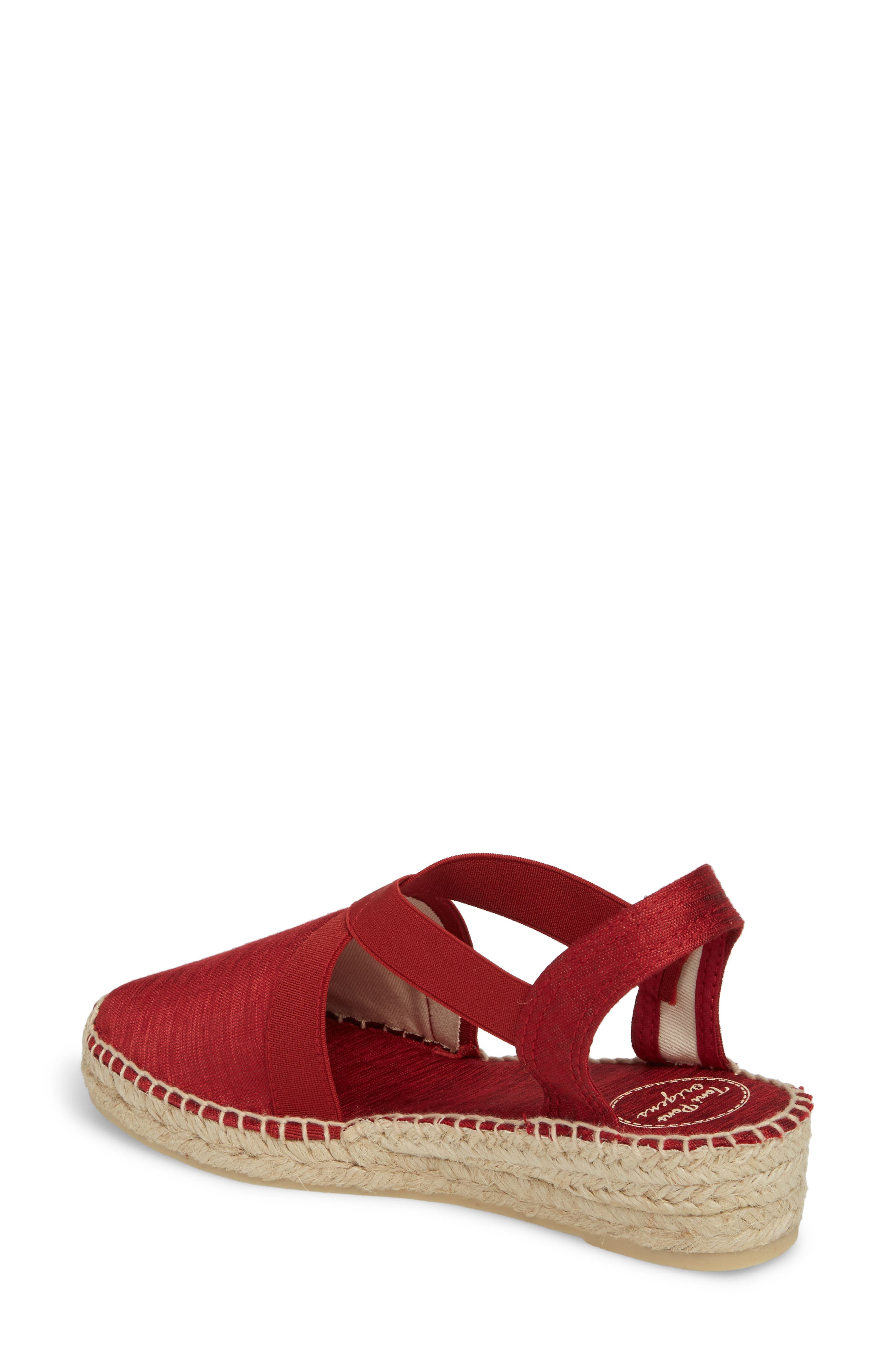 'Vic' Espadrille Slingback Sandal, Alternate, color, RED FABRIC