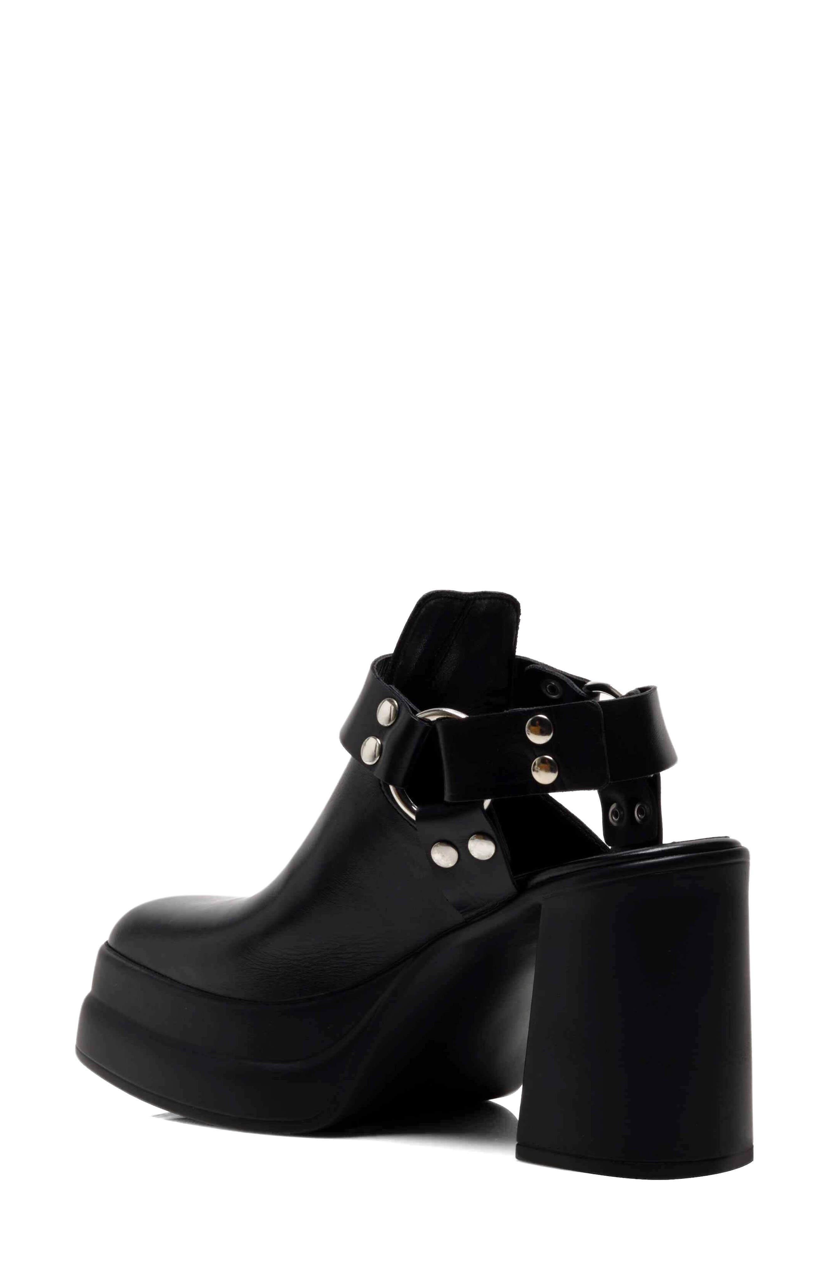 Free People Hybrid Harness Platform Bootie, Alternate, color, Black Leather