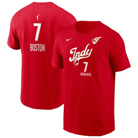 Men's Nike Aliyah Boston Red Indiana Fever Name & Number Rebel Edition T-Shirt