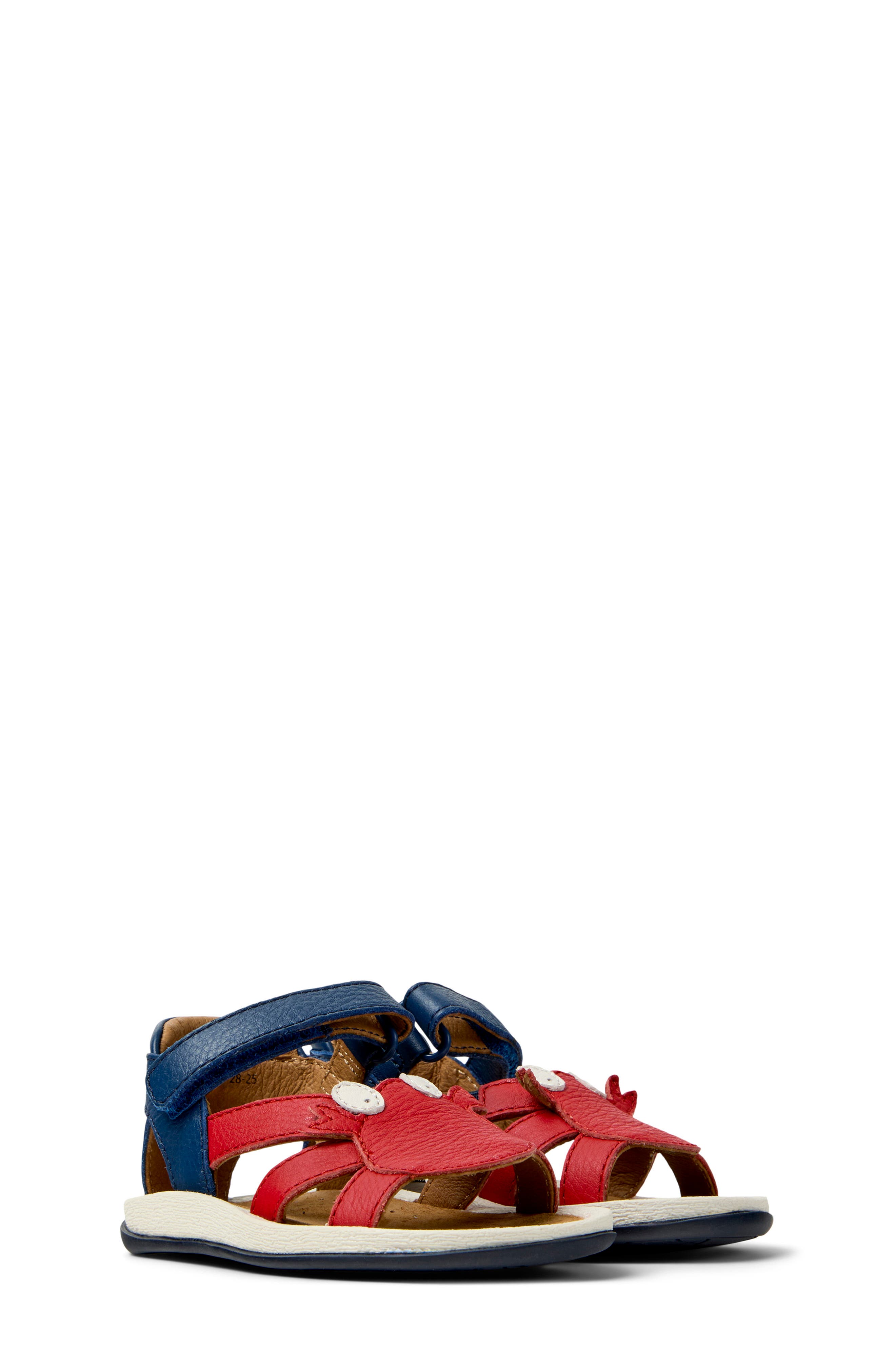 Camper Kids' Crab Sandal, Main, color, Red Multi