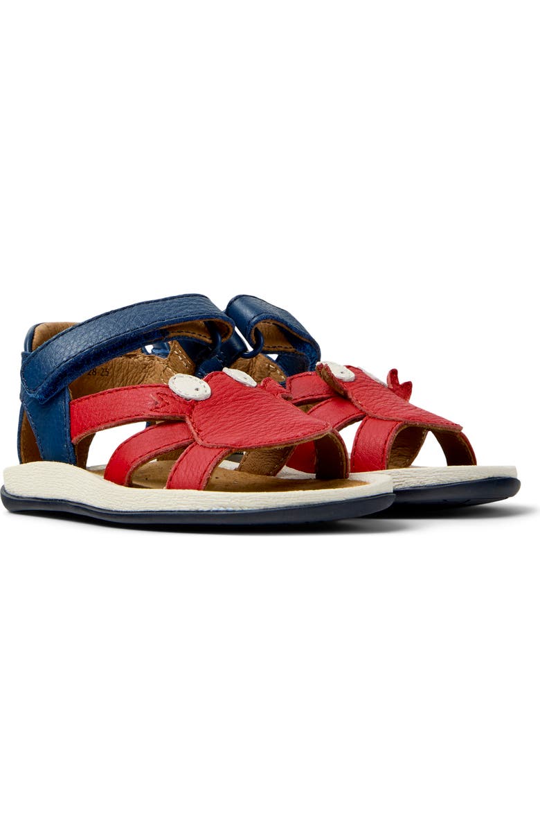 Camper Kids' Crab Sandal, Main, color, Red Multi