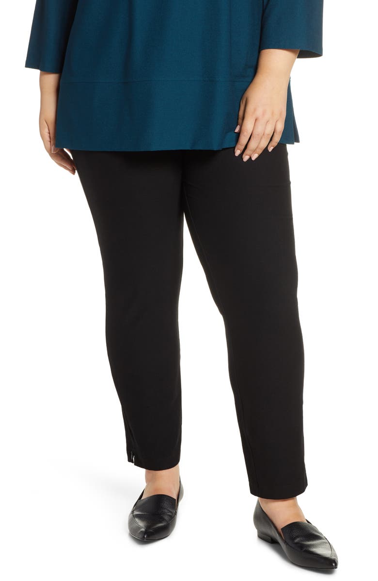Eileen Fisher Slim Zip Cuff Ankle Pants, Main, color, 