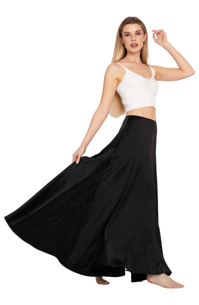 Belle & Bloom California Dreamin' Maxi Skirt, Alternate, color, Black