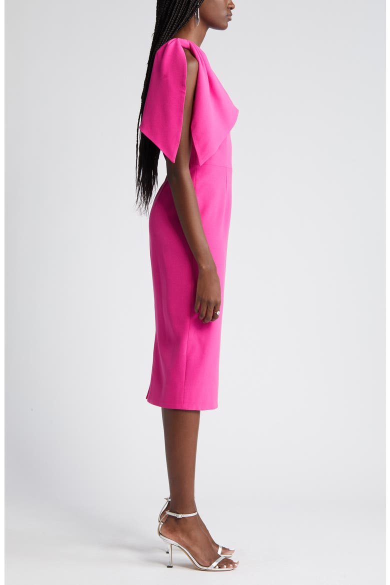 Tiffany One-Shoulder Midi Dress, Alternate, color, BRIGHT FUCHSIA