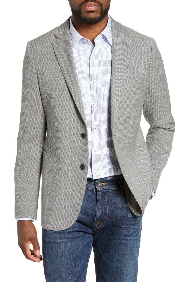 Fife Street Wool Blend Blazer, Main, color, GREY