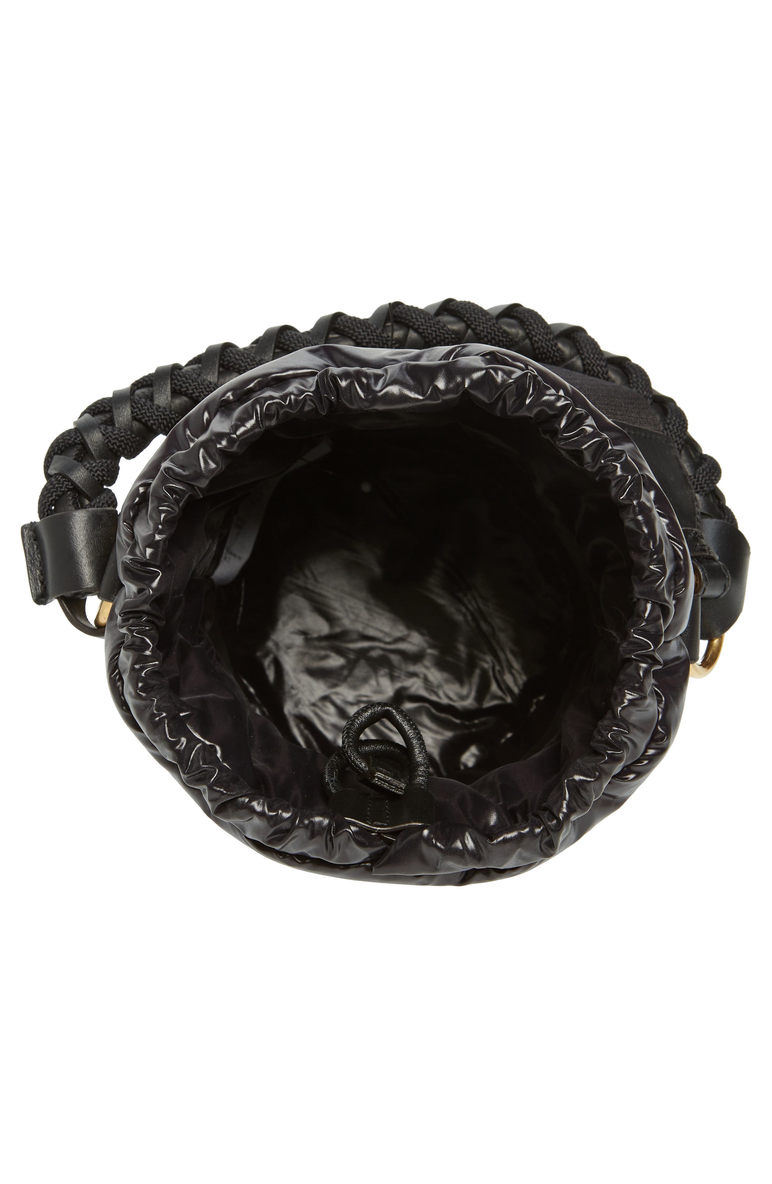 Moncler Kaleah Down Puffer Bucket Bag, Alternate, color, 