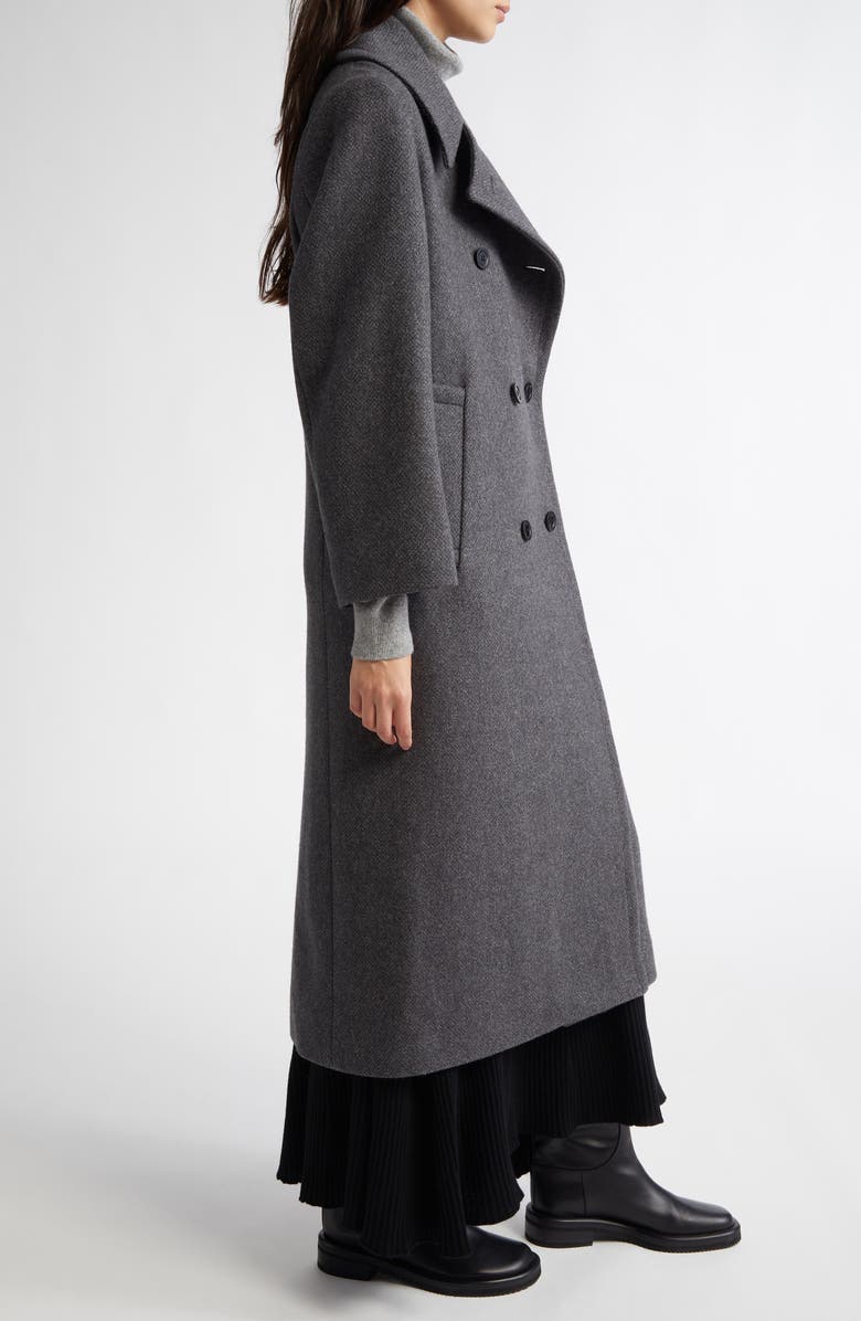 Johnstons of Elgin Great Double Breasted Wool Coat, Alternate, color, Grey
