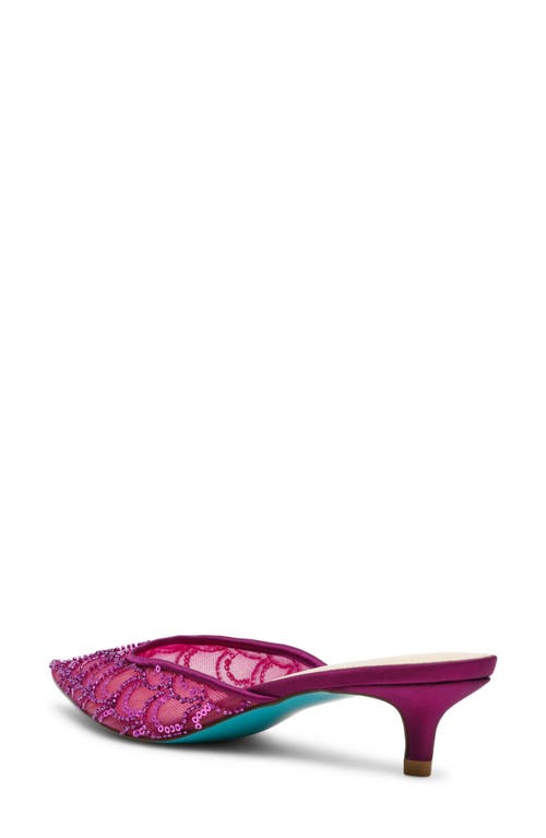 Betsey Johnson Ellis Sequin Mule In Pink