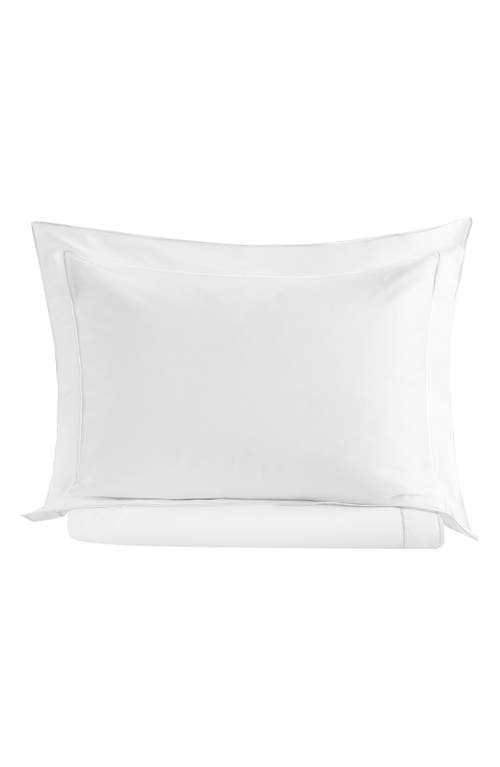 Melange Home Framed Embroidered Duvet & Sham Set In White/white