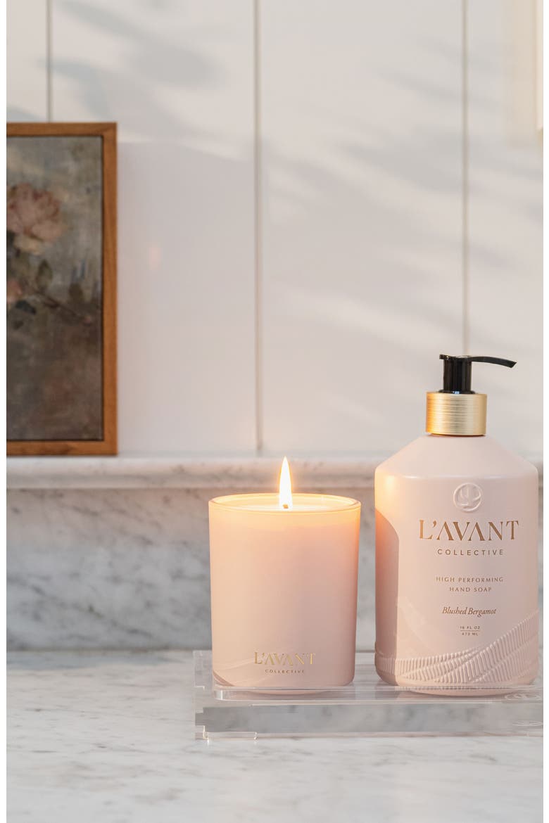 Blushed Bergamot Candle, Alternate, color, PINK