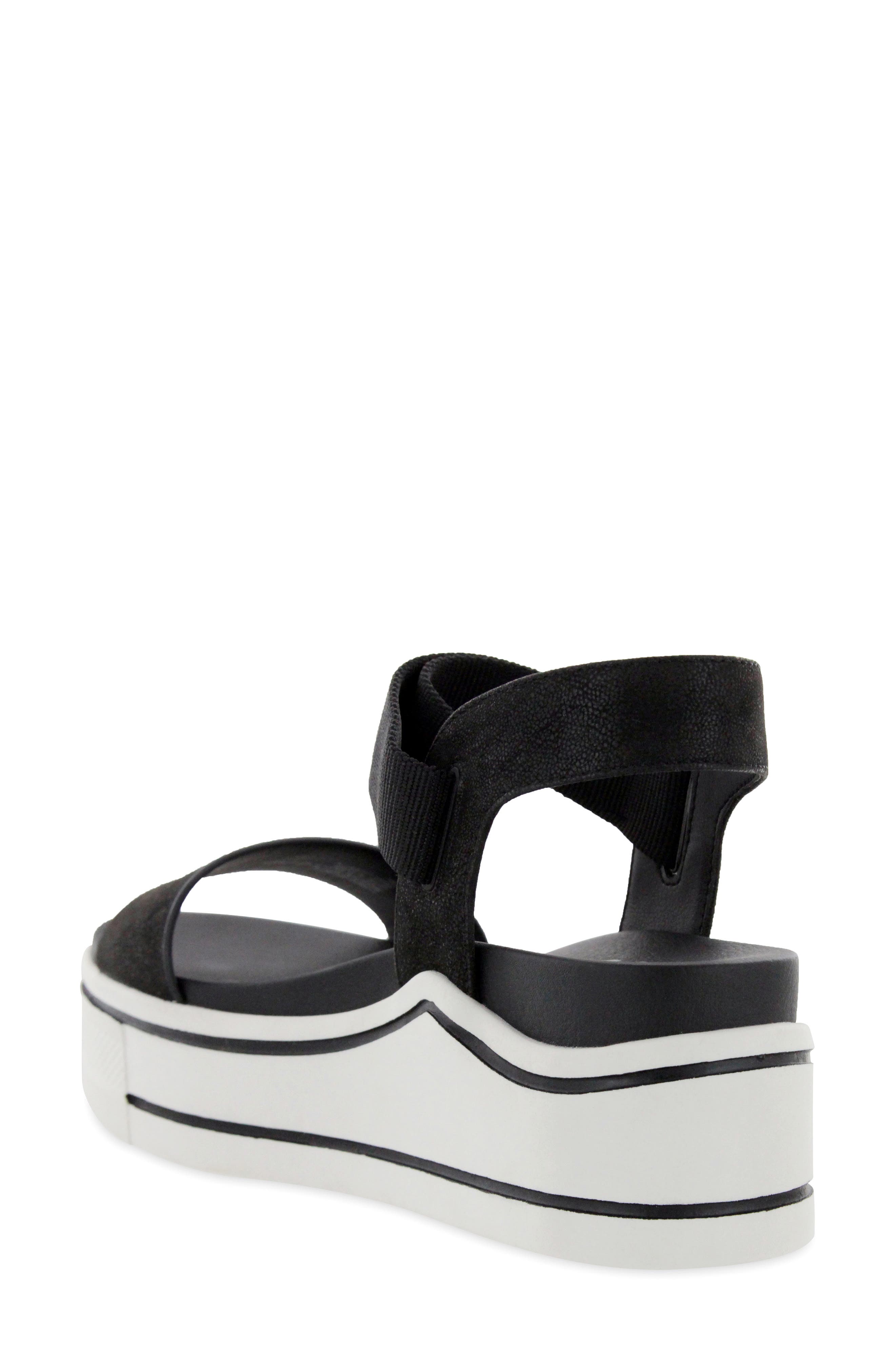 Odelia Platform Sandal, Alternate, color, BLACK