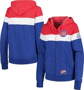 New Era Women's New Era Heather Royal Chicago Cubs Colorblock Full-Zip Hoodie Jacket