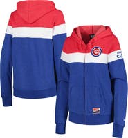 New Era Women's New Era Heather Royal Chicago Cubs Colorblock Full-Zip Hoodie Jacket