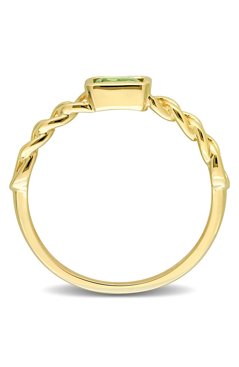 Julianna B. Solitaire Birthstone Link Design Ring 14k, Alternate, color, Peridot