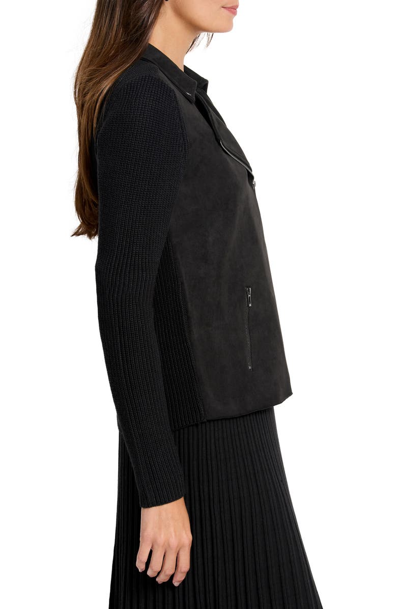 NIC+ZOE Mixed Media Moto Jacket, Alternate, color, 