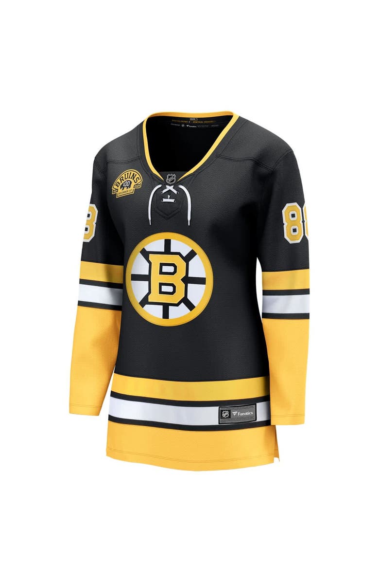 FANATICS Women's Fanatics David Pastrnak Black Boston Bruins 100th Anniversary Premier Breakaway Player Jersey, Alternate, color, Black