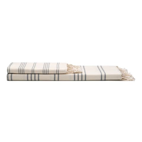 Heritage Stripe Turkish Cotton Bath and Hand Towel - Set