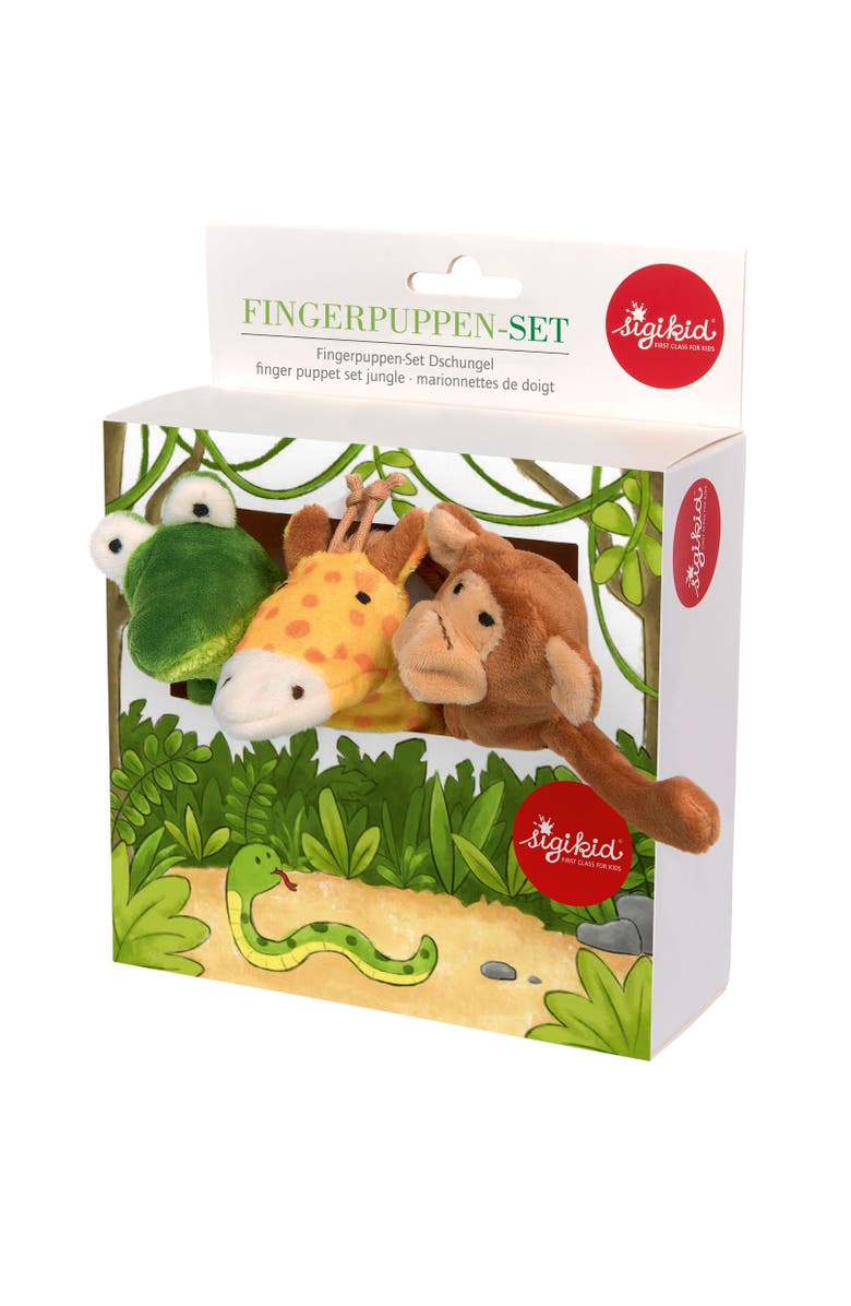 sigikid Finger Puppet Set Jungle, Main, color, Multicolored