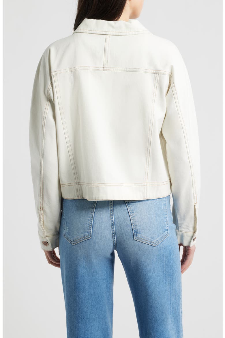 Slant Pocket Denim Jacket, Alternate, color, IVORY