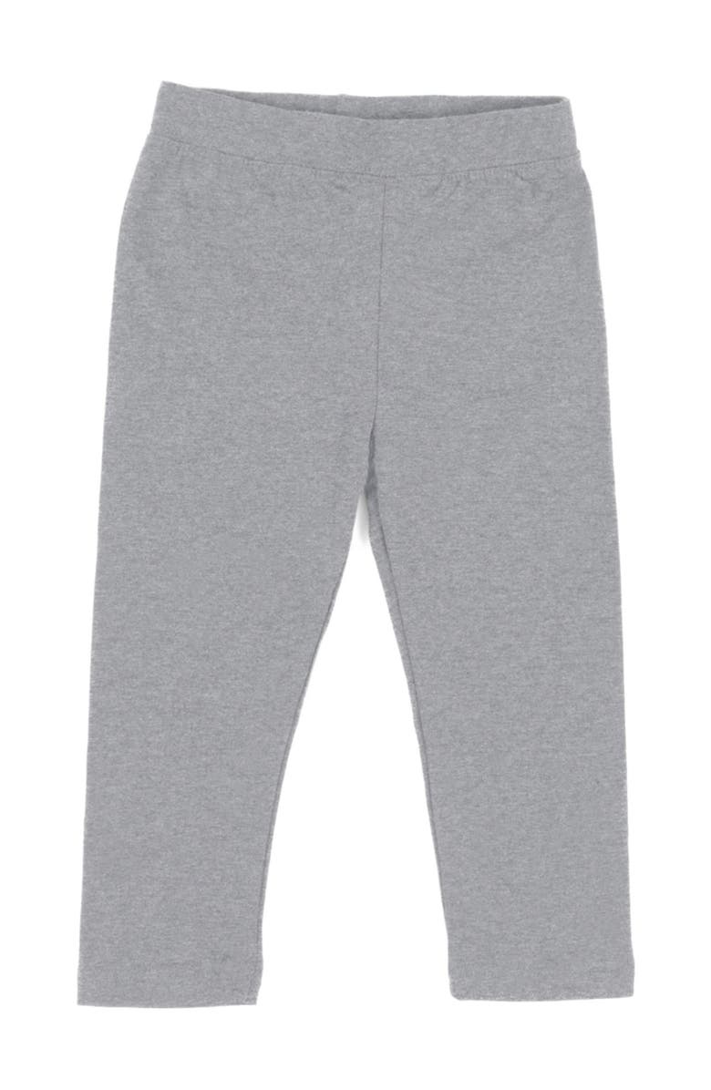 Leveret Girls Cotton Leggings, Solid Colors, Main, color, Light Gray
