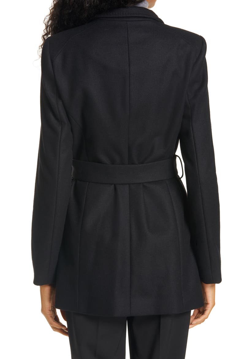 Rosess Wool & Cashmere Blend Wrap Coat, Alternate, color, BLACK
