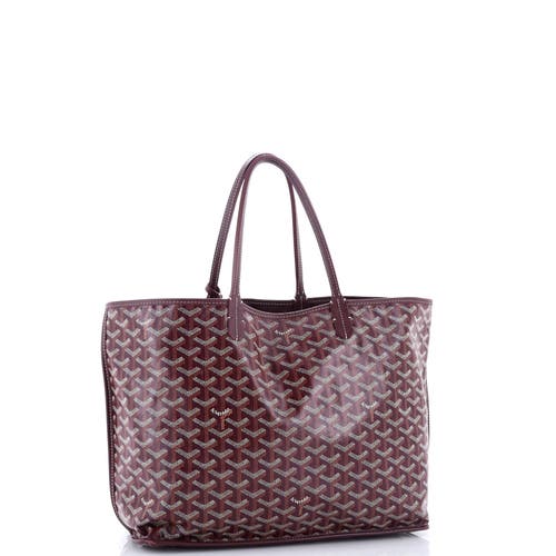 Pre-owned Goyard Goyard Anjou Reversible Tote Coated Canvas Pm In Red