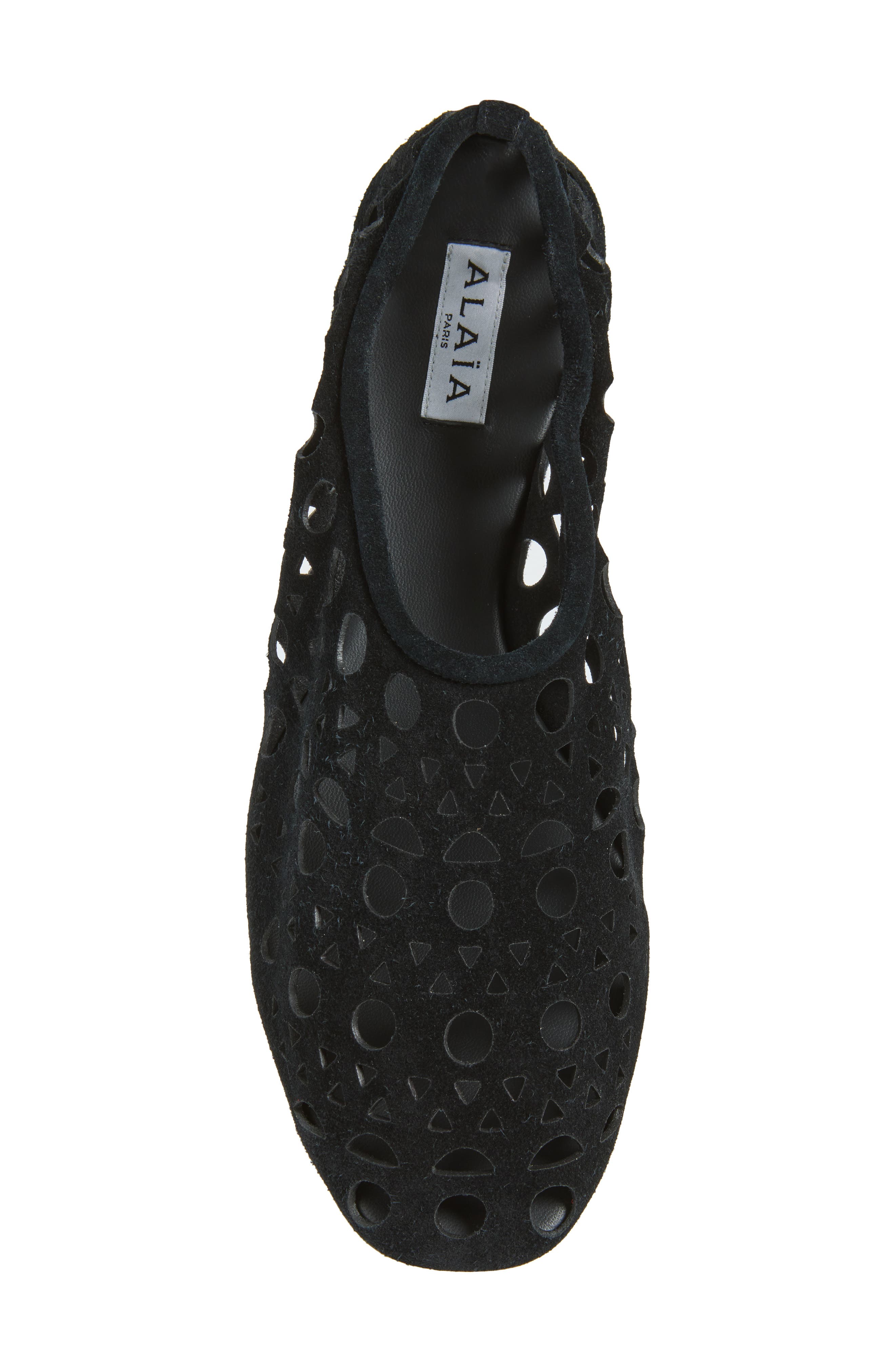 Neo Vienne Perforated Ballet Flat, Alternate, color, 999 NOIR
