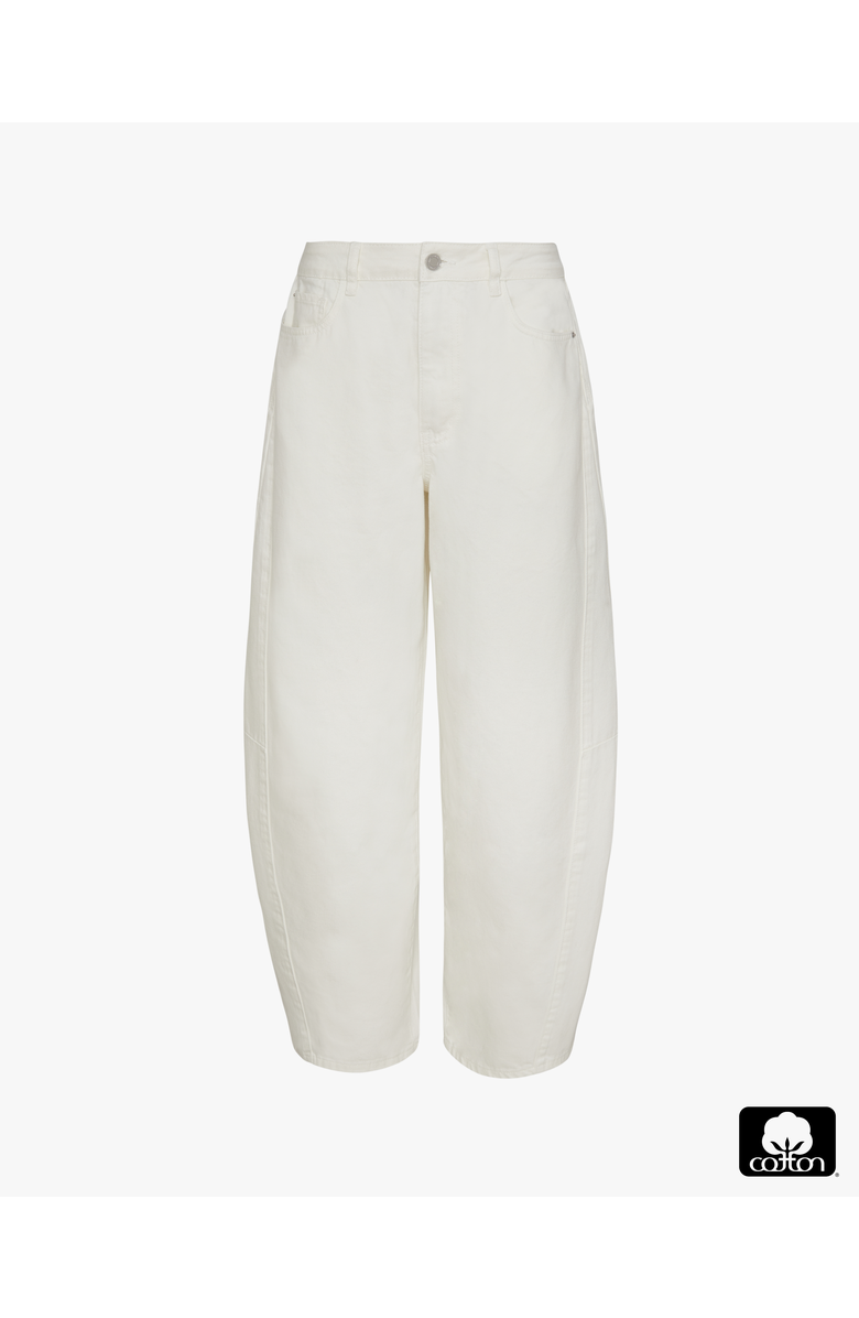 WeWoreWhat Mid Rise Barrel Jeans, Alternate, color, White