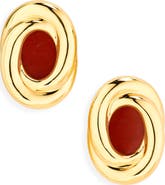Monica Vinader Ochre Gemstone Stud Earrings
