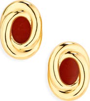 Monica Vinader Ochre Gemstone Stud Earrings