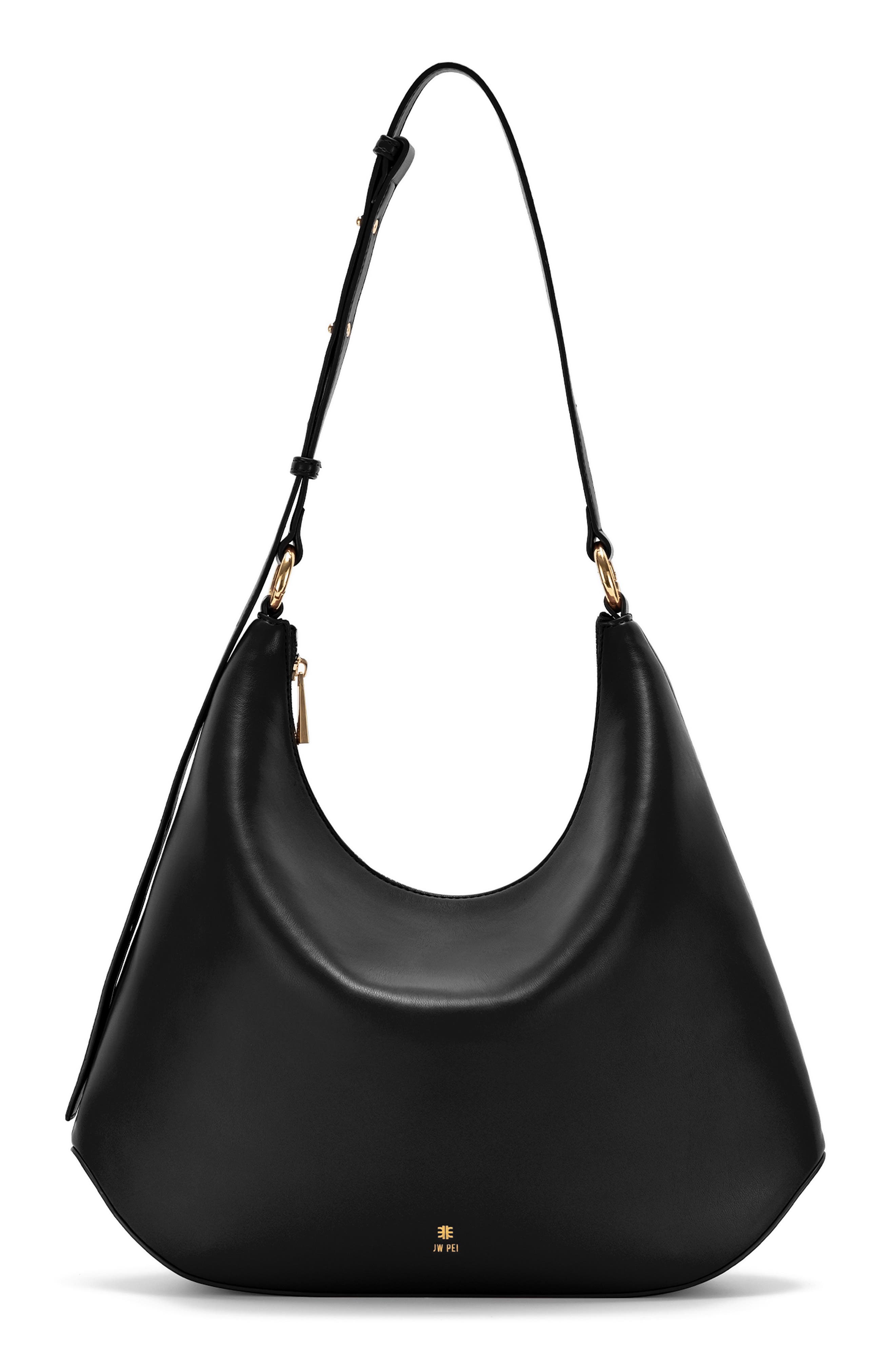 Erin Faux Leather Hobo Bag, Main, color, BLACK