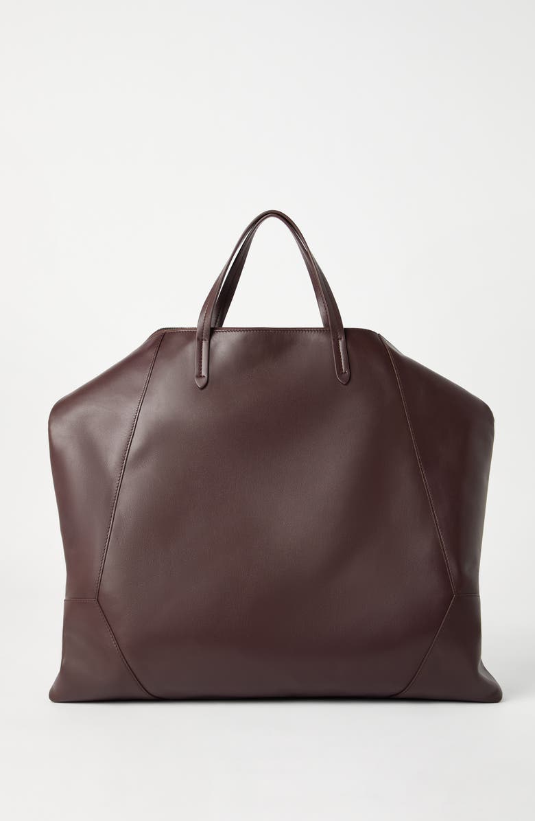 Brunello Cucinelli BC Duo large shopper bag, Alternate, color, Burgundy