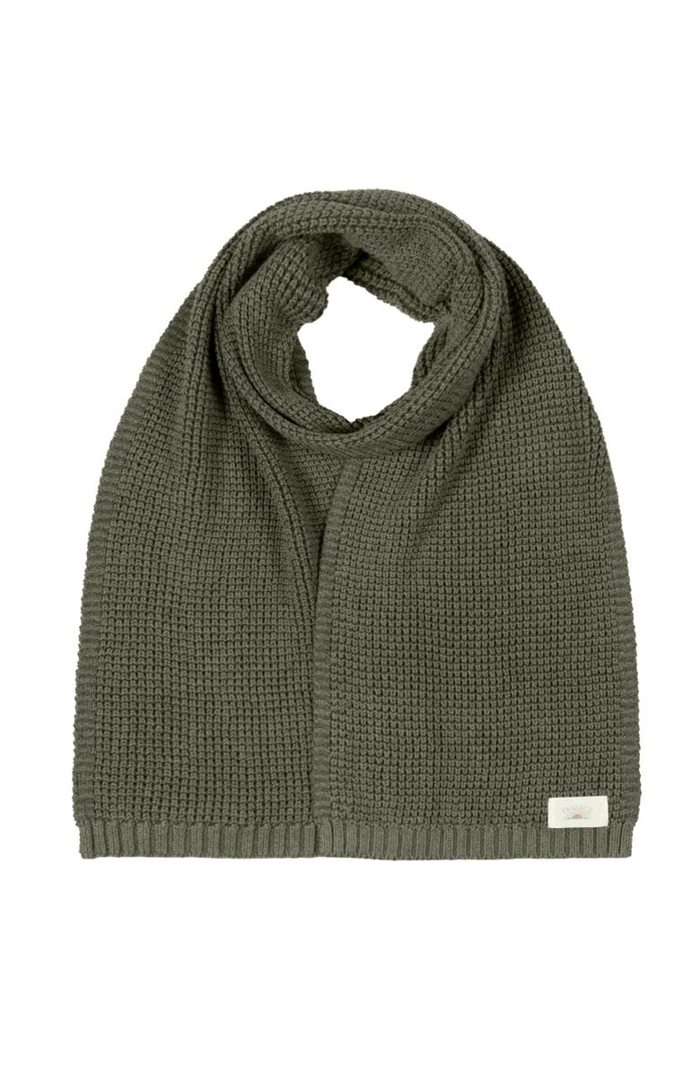 Faherty Winter Waffle Scarf, Alternate, color, Forest