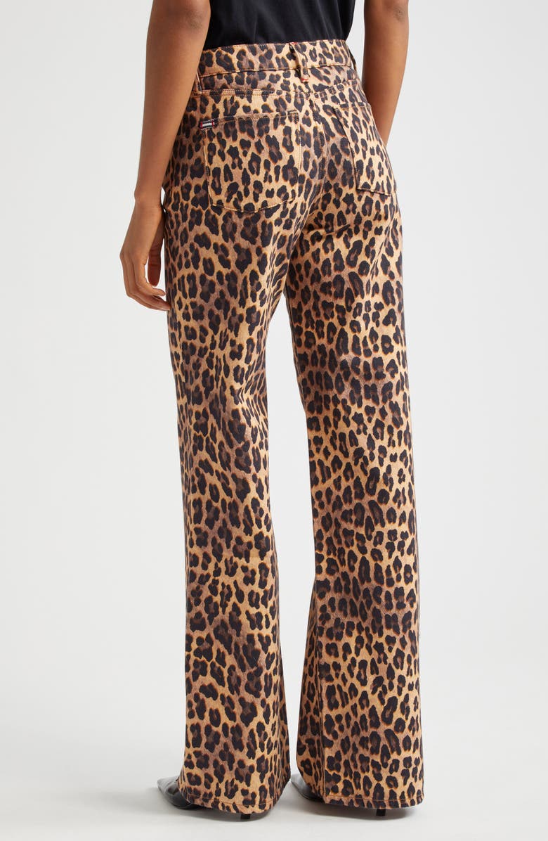 Alice + Olivia Print High Waist Flare Jeans, Alternate, color, 