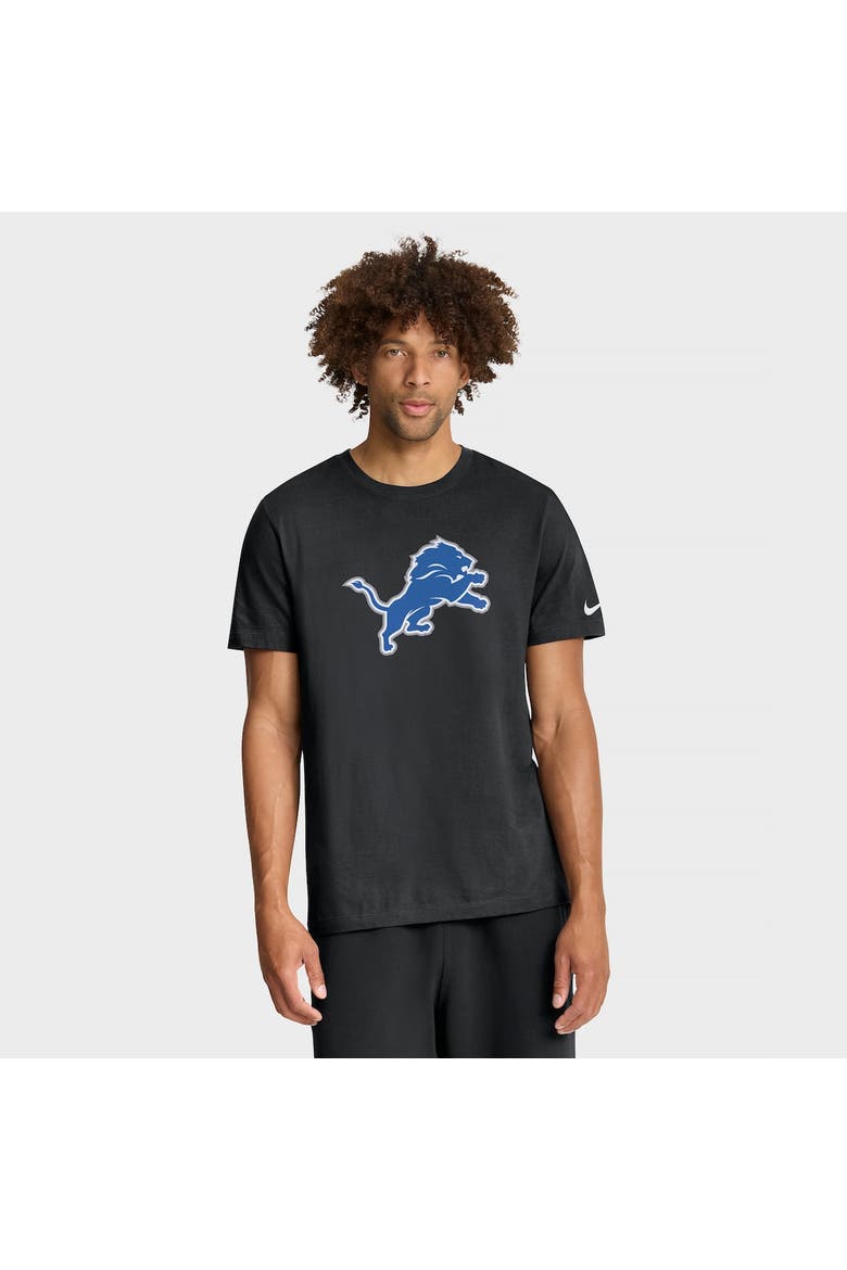 Men's Nike Black Detroit Lions Essential Logo T-Shirt, Main, color, Black