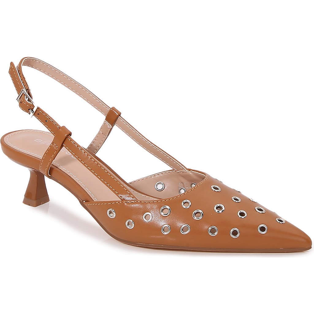 BERNESS BERNESS ADELINE GROMMET POINTED TOE SLINGBACK PUMP