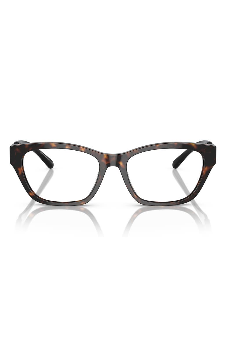 Emporio Armani 54mm Cat Eye Optical Glasses, Main, color, Shiny Havana / Demo Lens