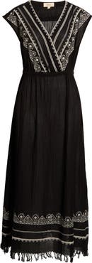 Elan Embroidered Cover-Up Maxi Dress