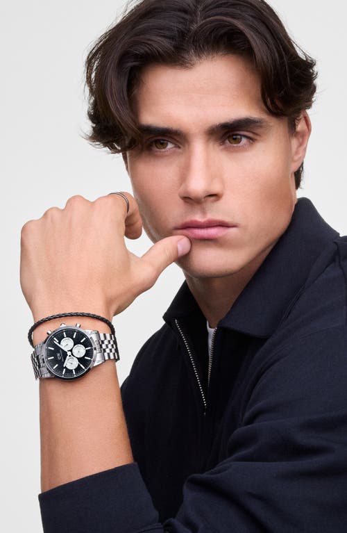 Daniel Wellington Iconic Chronograph Bracelet Watch, 42mm In Silver