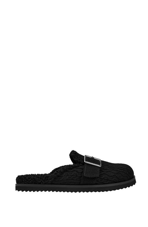 Vivaia Round-toe Wool Slippers In Black
