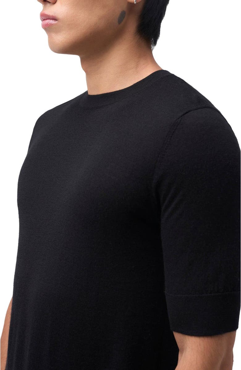 GOBI Mongolian Cashmere Silk Cashmere Crew Neck T-Shirt, Alternate, color, Blue Graphite